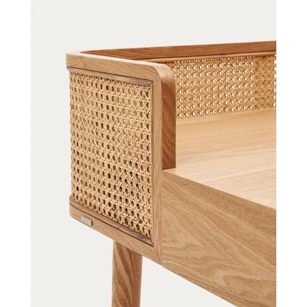 Pracovný stôl v dekore jaseňa 62x105 cm Araxi – Kave Home-image-4