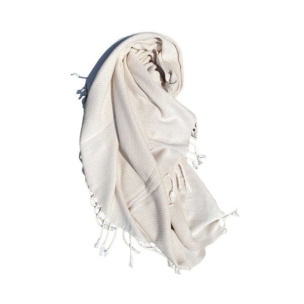 Béžová bavlnená plážová deka 90x175 cm Retro – Foutastic-image-4