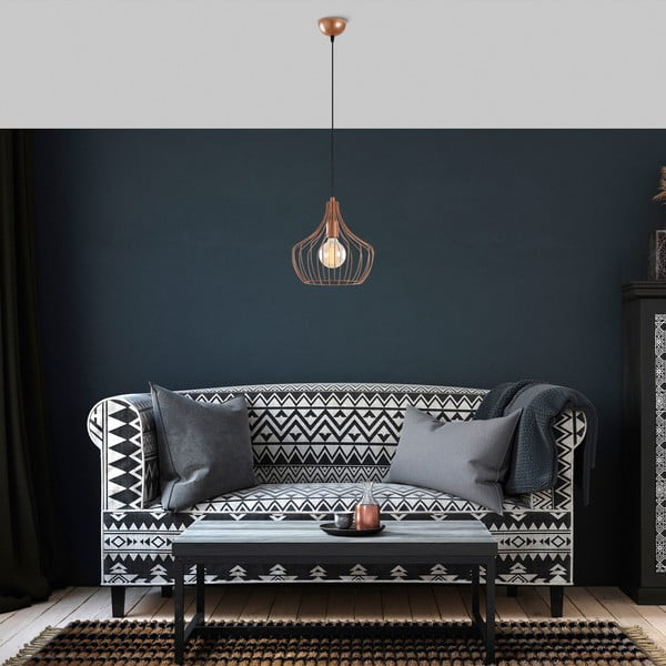 Závesné svietidlo v medenej farbe s kovovým tienidlom ø 27 cm Mezopotamya – Opviq lights-image-1