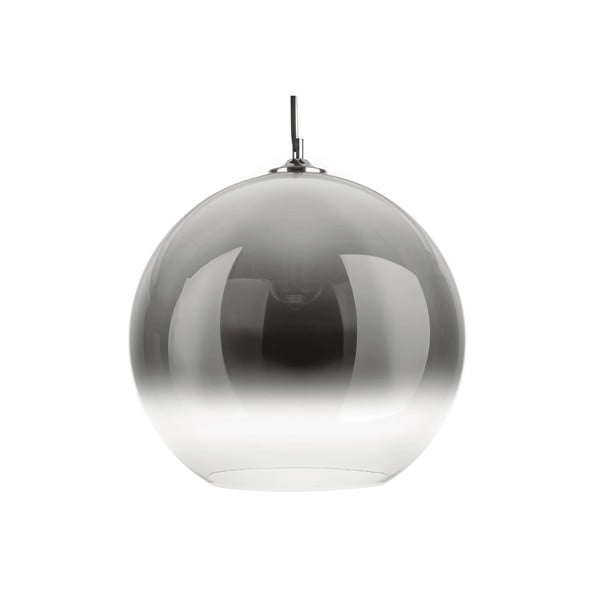 Sivé sklenené závesné svietidlo Leitmotiv Bubble, ø 40 cm