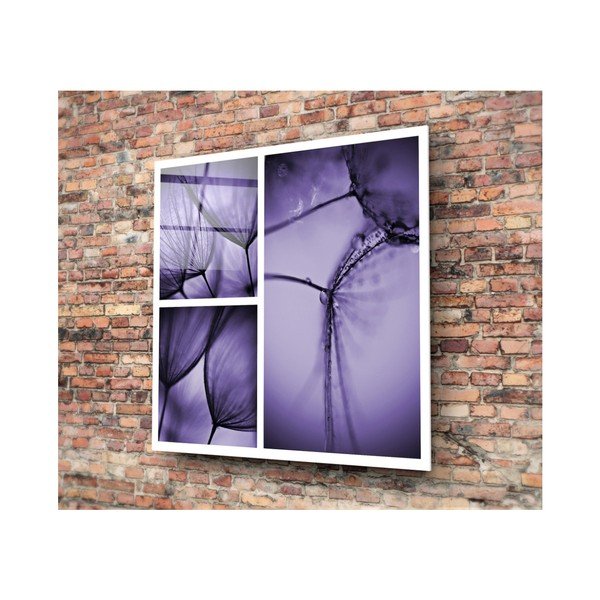 Sklenený fialový obraz Insigne Harmo, 30 × 30 cm-image-1