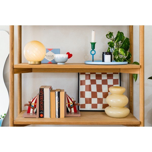 Svetložltá stolová lampa so skleneným tienidlom (výška 17 cm) Summer Globe – Leitmotiv-image-1