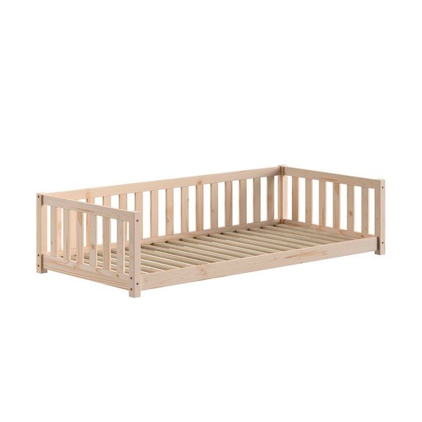 Detská posteľ z borovicového dreva s roštom 90x200 cm v prírodnej farbe Dallas – Vipack-image-2