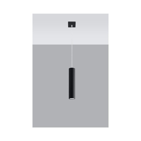 Čierne kovové závesné svietidlo Castro – Sollux-image-2