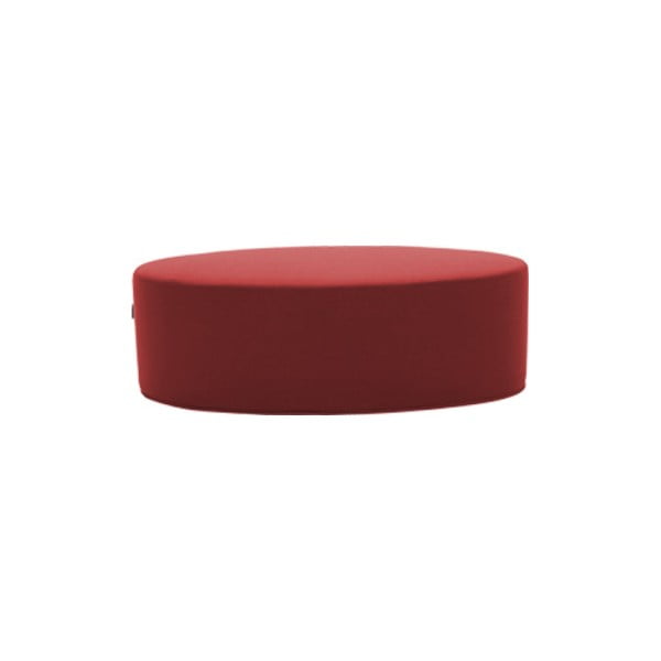 Červený puf Softline Bon-Bon Eco Cotton Red, dĺžka 60 cm