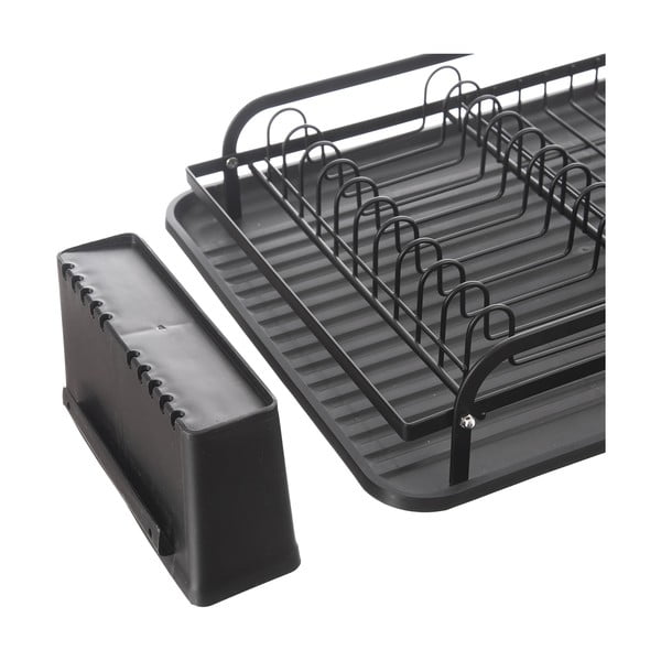 Čierny kovový dvojposchodový odkvapkávač 42,5x32 cm Radka – Orion-image-2