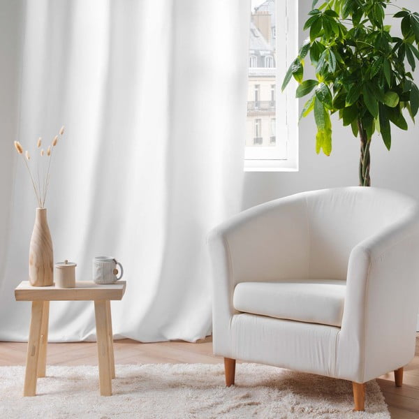 Biely termo záves z mikrovlákna 135x260 cm Micropolar – douceur d'intérieur-image-4