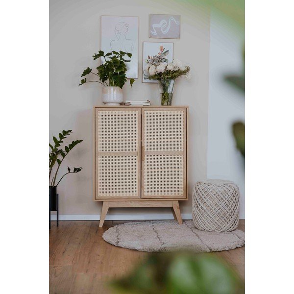 Skrinka v dekore duba v prírodnej farbe 87x110 cm Bridget – Støraa-image-1