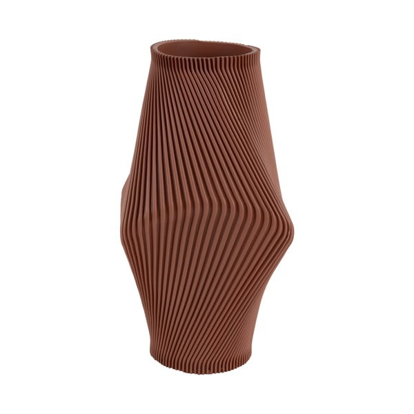 Hnedá váza z polyresínu (výška 30 cm) Twisted Rib – PT LIVING-image-2