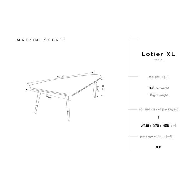 Odkladací stolík z borovicového dreva Mazzini Sofas Lotier-image-1
