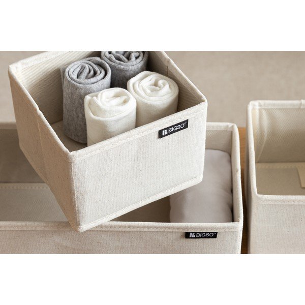 Látkové organizéry do zásuvky v súprave 3 ks Soft Storage – Bigso-image-1