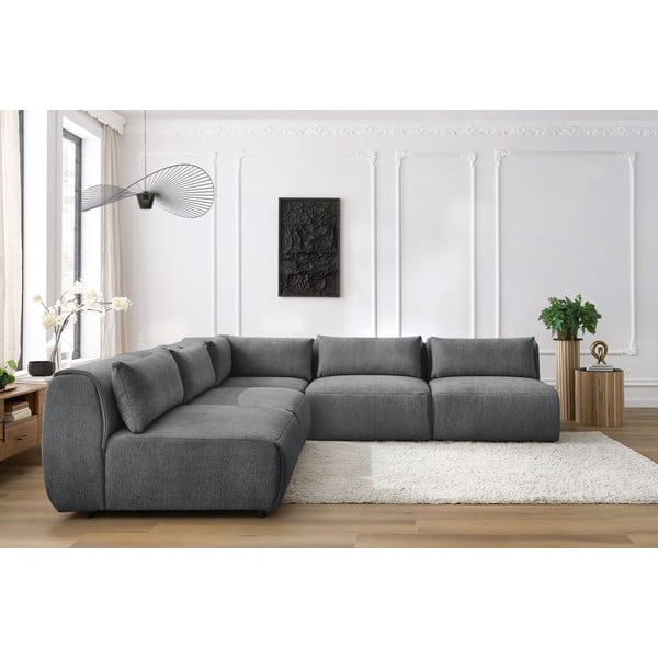 Sivá rohová pohovka (variabilná) Jeanne – Bobochic Paris-image-1