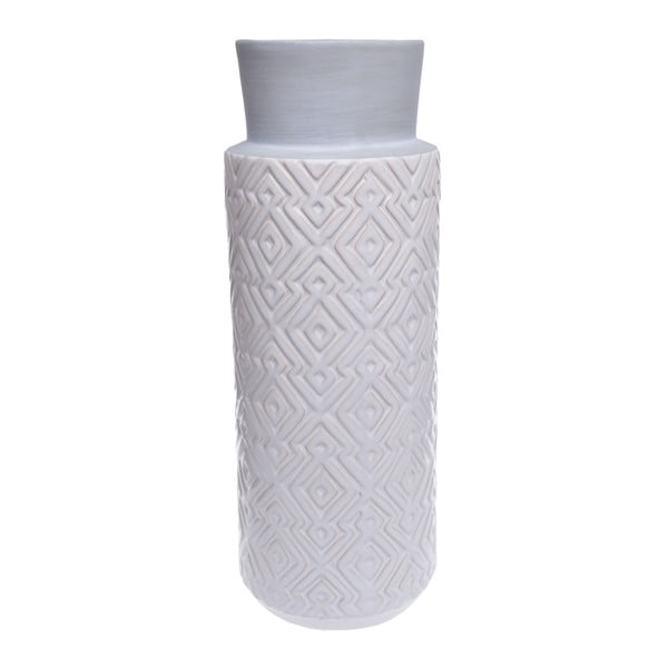 Biela keramická váza Ewax Tribe, výška 40 cm