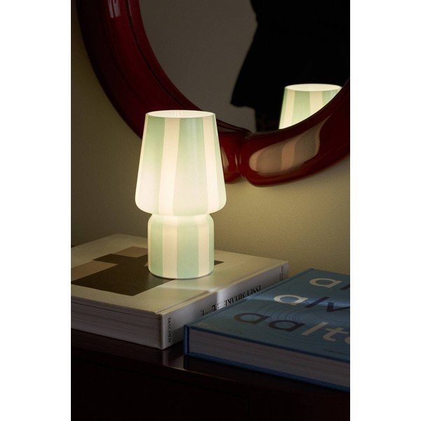 Biela/modrá sklenená stolová lampa (výška  21,5 cm) Carlo – Ellos Home-image-1