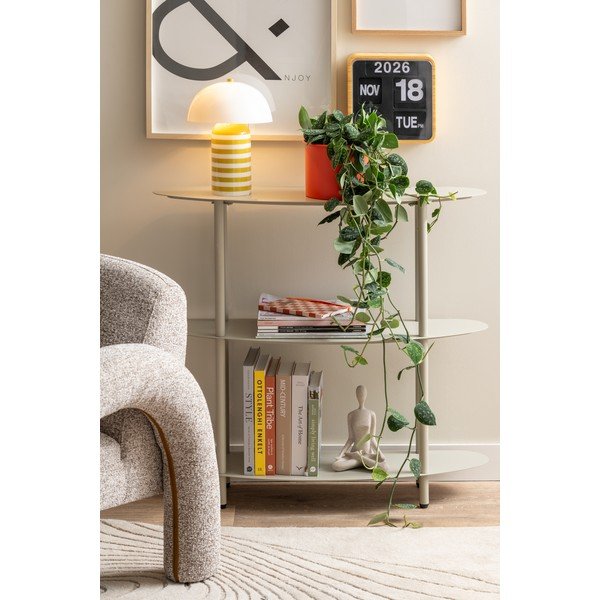 Sivý kovový regál 90x82x28 cm Riqueza – Leitmotiv-image-3