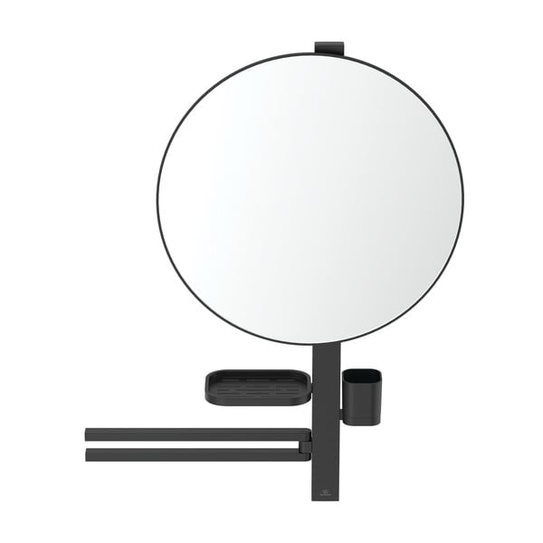 Nástenné zrkadlo s poličkou/s vešiakom ø 51 cm ALU+ – Ideal Standard