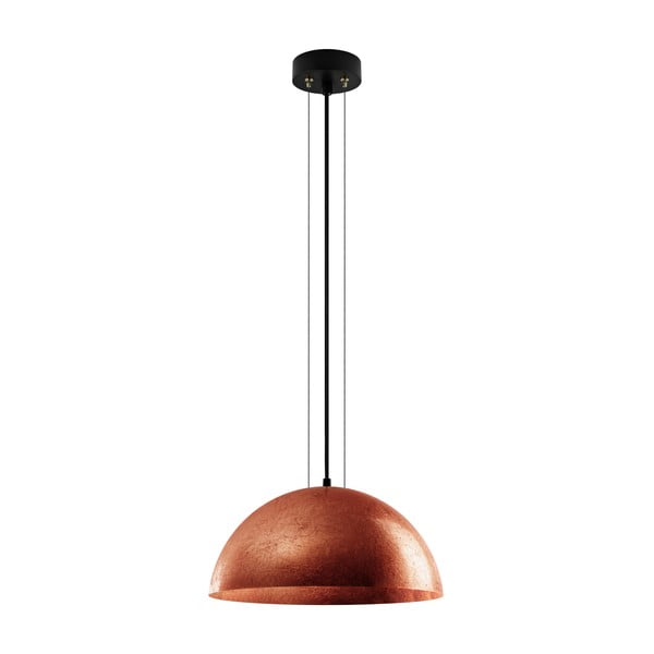 Závesná lampa v medenej farbe Bulb Attack Cuatro, priemer 40 cm