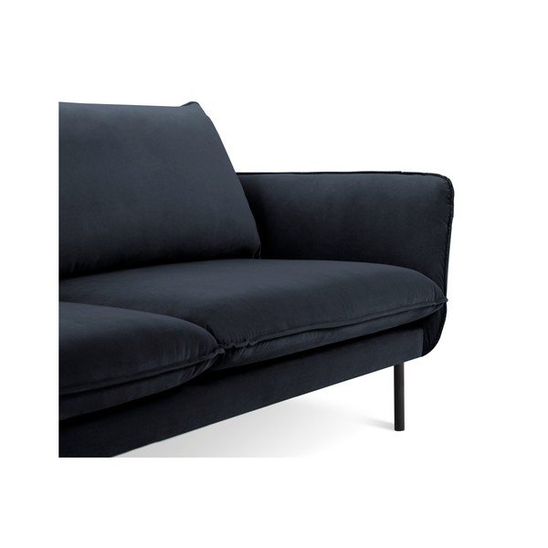 Tmavomodrá zamatová pohovka Cosmopolitan Design Vienna, 230 cm-image-3