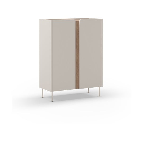 Skrinka v dekore duba v krémovo-prírodnej farbe 90x120x40 cm Lucile – Marckeric-image-2