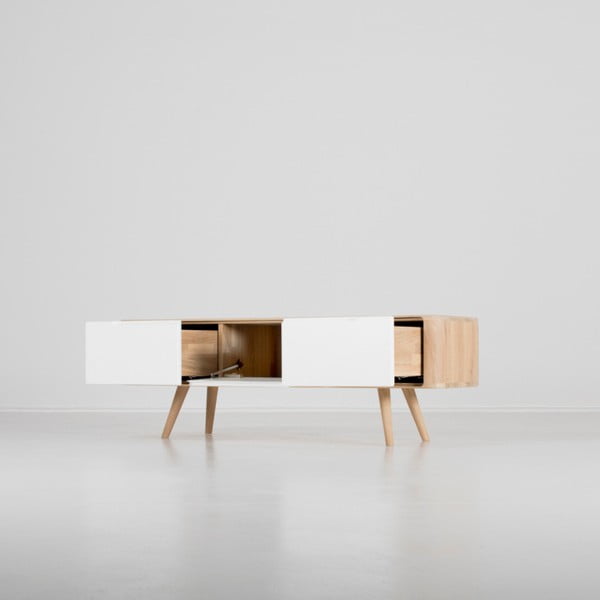 Televízny stolík z dubového dreva Gazzda Ena, 135 × 42 × 45 cm-image-1