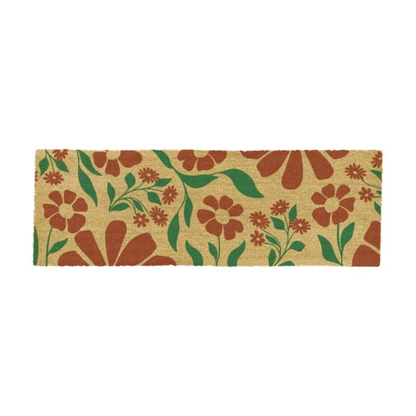 Rohožka z kokosového vlákna 40x120 cm Red & Green Floral – Artsy Doormats