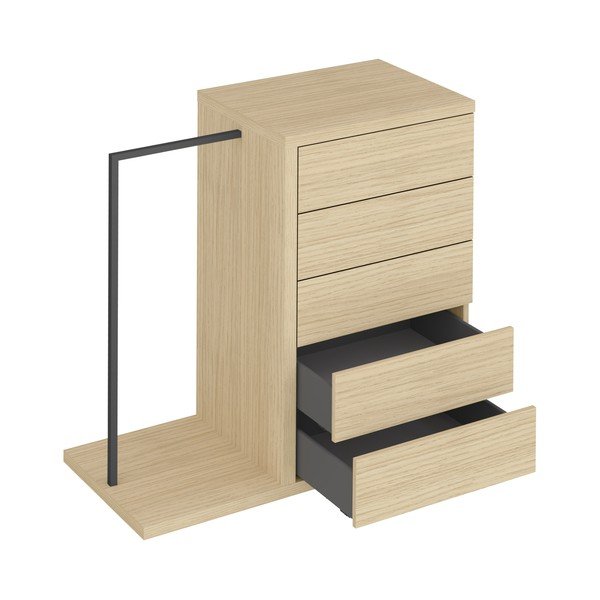 Nízka šatníková skriňa v dekore duba 105x113 cm Hugo - TemaHome - TemaHome-image-3