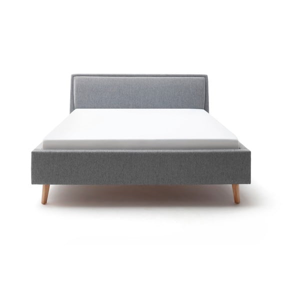 Sivá čalúnená dvojlôžková posteľ bez roštu 180x200 cm Frieda – Meise Möbel-image-2