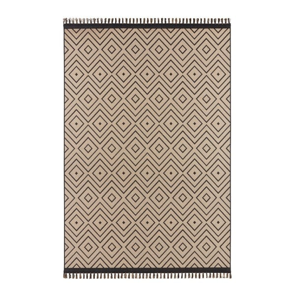 Béžovo-čierny koberec Hanse Home Intense Sulo, 80 × 150 cm