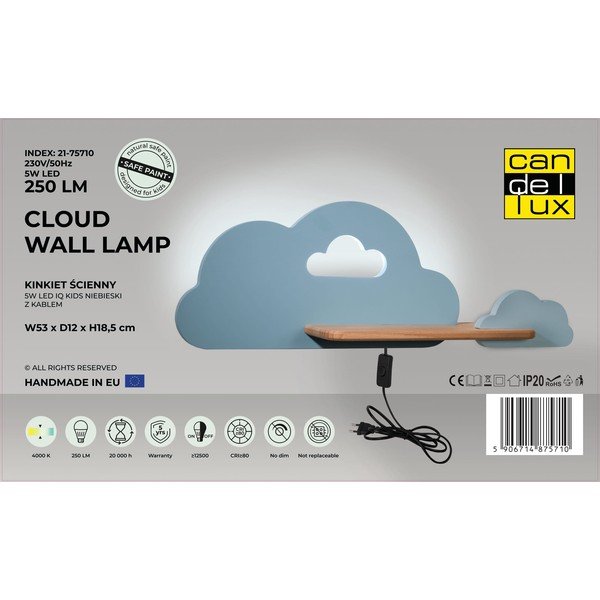 Modré detské svietidlo Cloud - Candellux Lighting-image-2