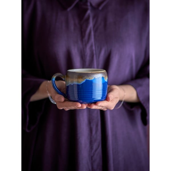 Modré/hnedé hrnčeky v súprave 4 ks z kameniny 400 ml Sheen – Bloomingville-image-2