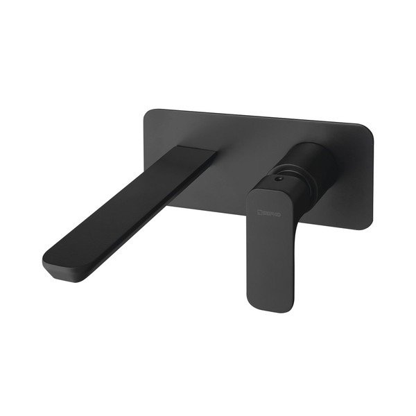 Matne čierna podomietková umývadlová batéria (1 výstup) Spy – Sapho