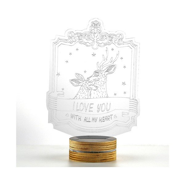 3D stolová lampa I love you-image-2