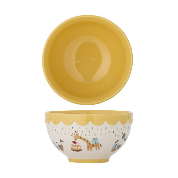 Žltá/krémová detská miska z kameniny ø 13,5 cm Celebrate – Bloomingville Mini-image-4