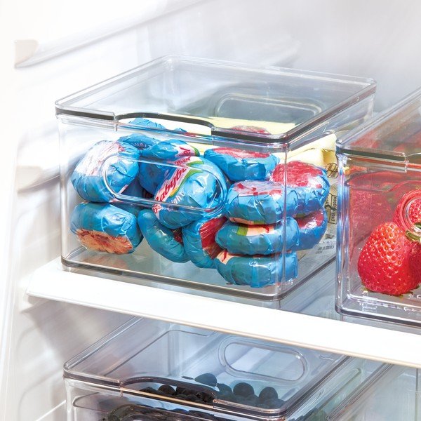 Transparentný úložný box s vekom iDesign The Home Edit, 15,2 x 15,2 cm-image-1