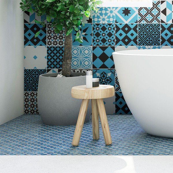 Sada 30 samolepiek na stenu Ambiance Azulejos Talia, 15 × 15 cm-image-4