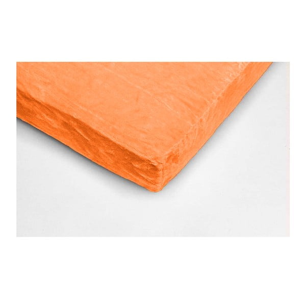 Oranžová mikroplyšová plachta My House, 90 × 200 cm