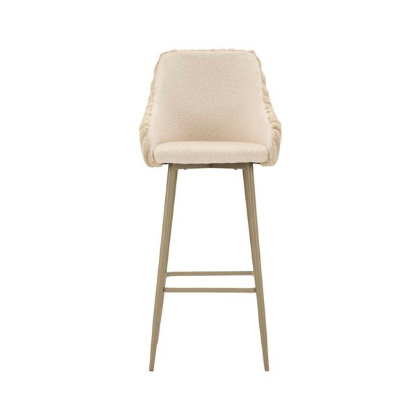 Krémové čalúnené barové stoličky v súprave 2 ks s podrúčkami (výška sedadla 78 cm) Alaska – Mauro Ferretti-image-2