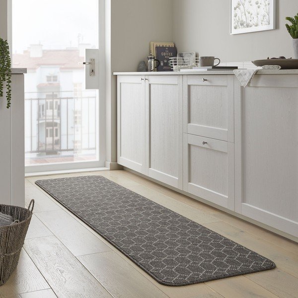 Tmavosivý umývateľný behúň 57x230 cm Argyll – Flair Rugs-image-1