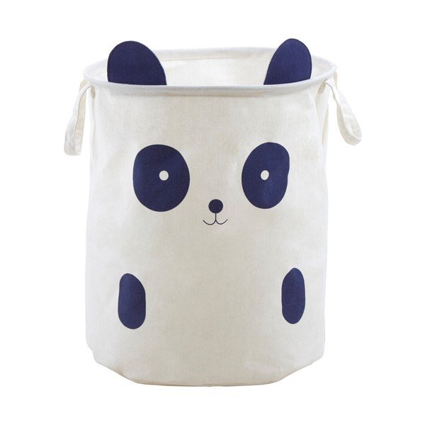 Biely látkový detský kôš na hračky ø 38x48 cm Mimo Panda Face – Premier Housewares