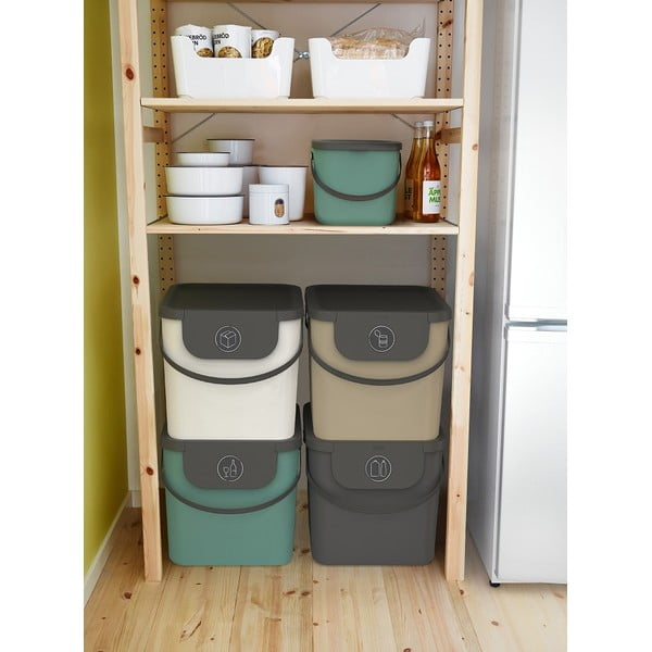 Odpadkový kôš na triedený odpad z recyklovaného plastu 40 l Albula - Rotho-image-1