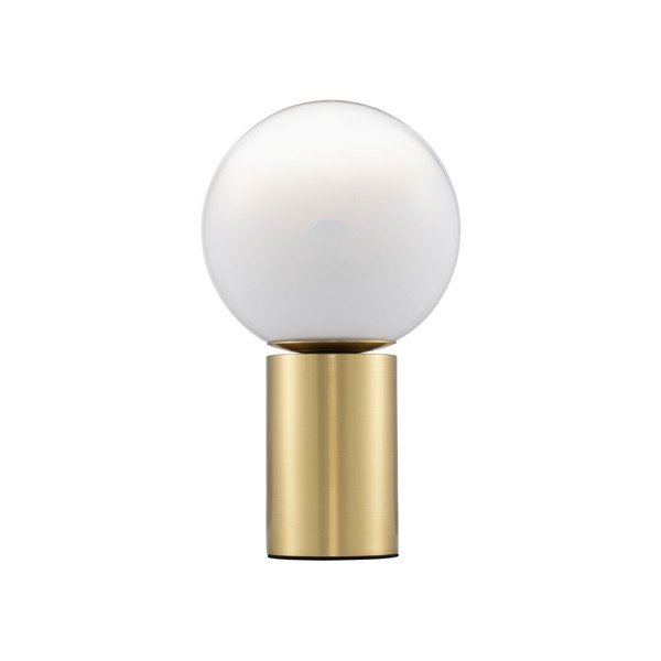 Biela/v zlatej farbe sklenená stolová lampa (výška  35,5 cm) Vita – Nova Luce