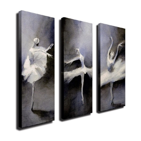 3-dielny nástenný obraz na plátne Ballet