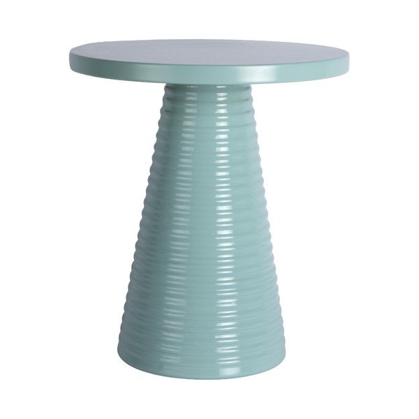 Kovový okrúhly odkladací stolík ø 40 cm Catania Ribbed – Leitmotiv
