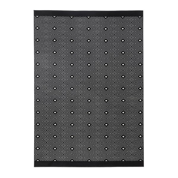 Čierny koberec Zala Living Quadrangle, 70 × 140 cm