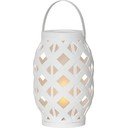 Biely lampáš Star Trading Flame Lantern, výška 23 cm