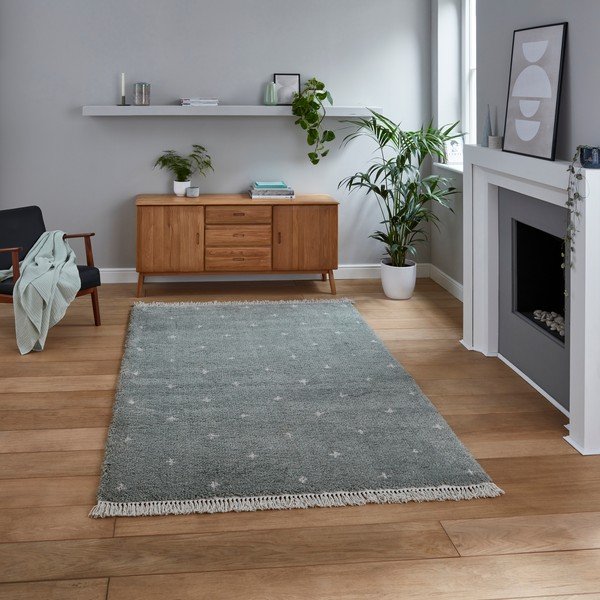 Mätovozelený koberec Think Rugs Boho Dots, 160 x 220 cm-image-1