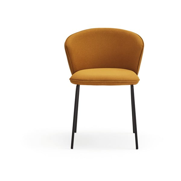 Čalúnené jedálenské kreslá v súprave 2 ks v horčicovej farbe Add – Teulat-image-3