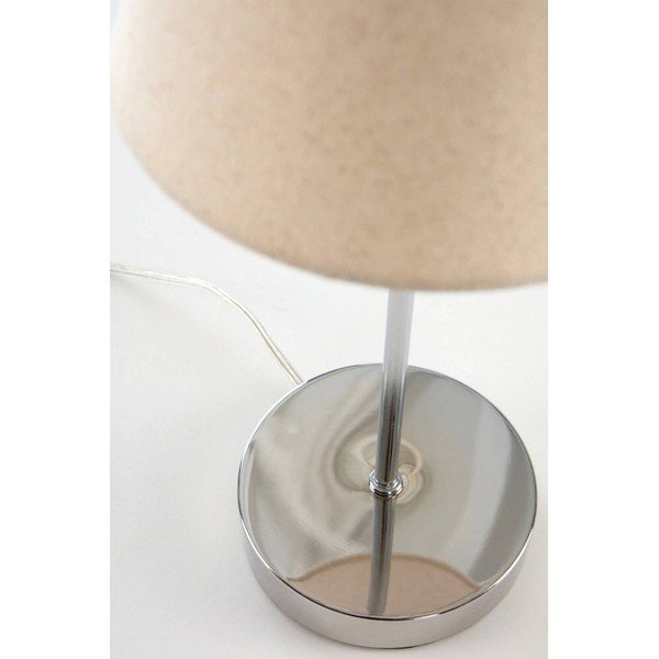 Béžová/v lesklej striebornej farbe látková stolová lampa (výška  39 cm) Lasse – Jotex-image-4