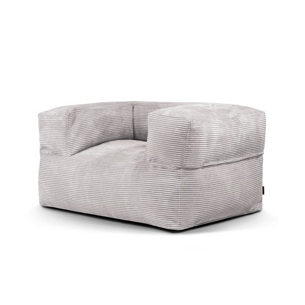 Svetlosivý menčestrový sedací vak MooG – SLOWDOWN