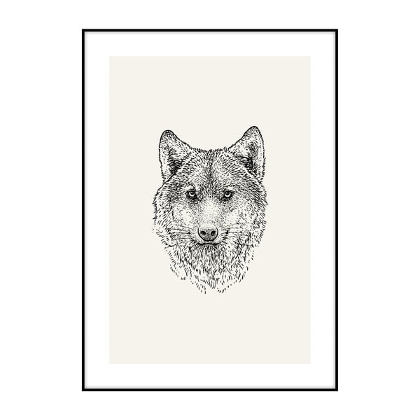 Plagát Imagioo Wolf Ilu, 40 × 30 cm
